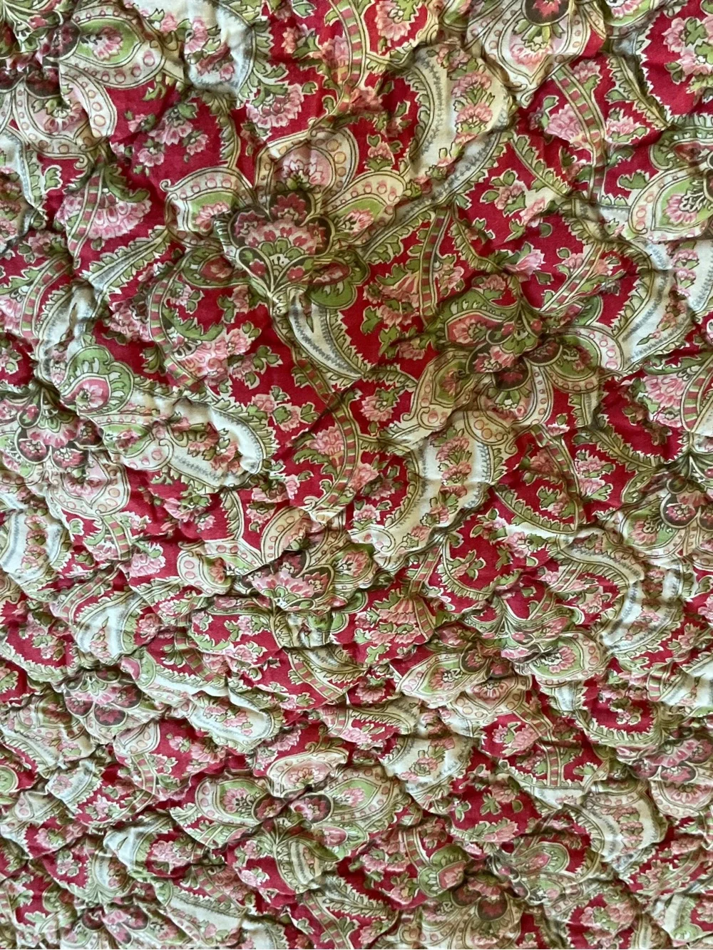 2 Pottery Barn Georgia Quilted Paisley Vintage 2005s Pillow Shams Standard
